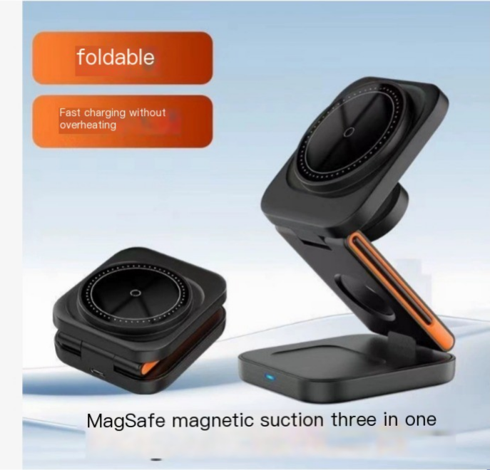 3-in-1 Folding Wireless Charger - Charge Phone, Watch & Earbuds at Once