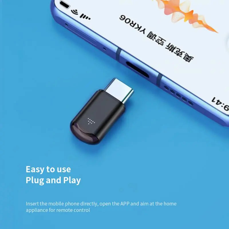 Type-C Micro USB Smart IR Remote Control Phone App Mini Adapter