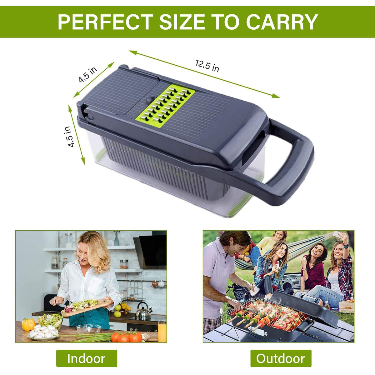 Vegetable Chopper - Chop, Dice & Slice in Seconds