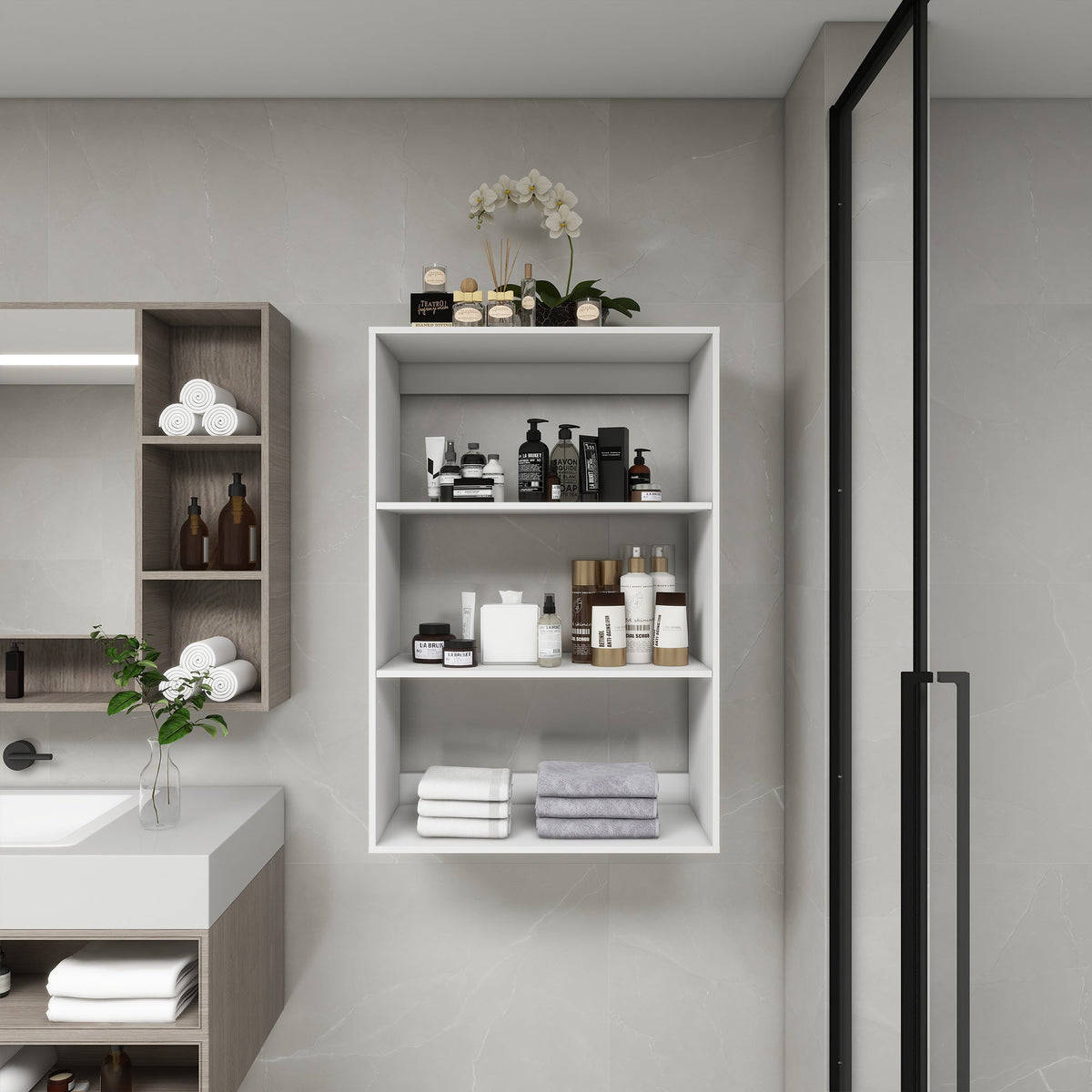 Modular Wall-Mounted Closet Organizer Shelves